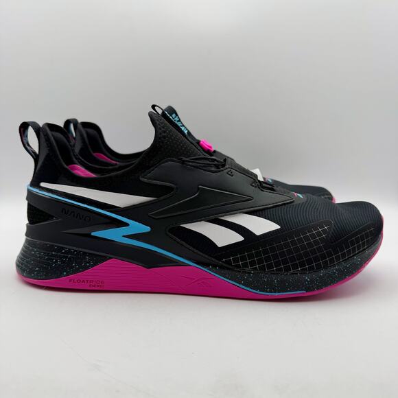 Reebok Mens Nano X3 Froning Sneaker US 12 EU 45.5 Black Pink Athletic NIB - Picture 3 of 12